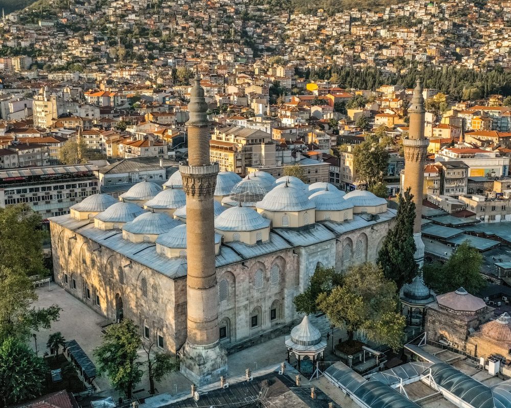 All Tour Keys Aerial view of Grand Mosque of Bursa